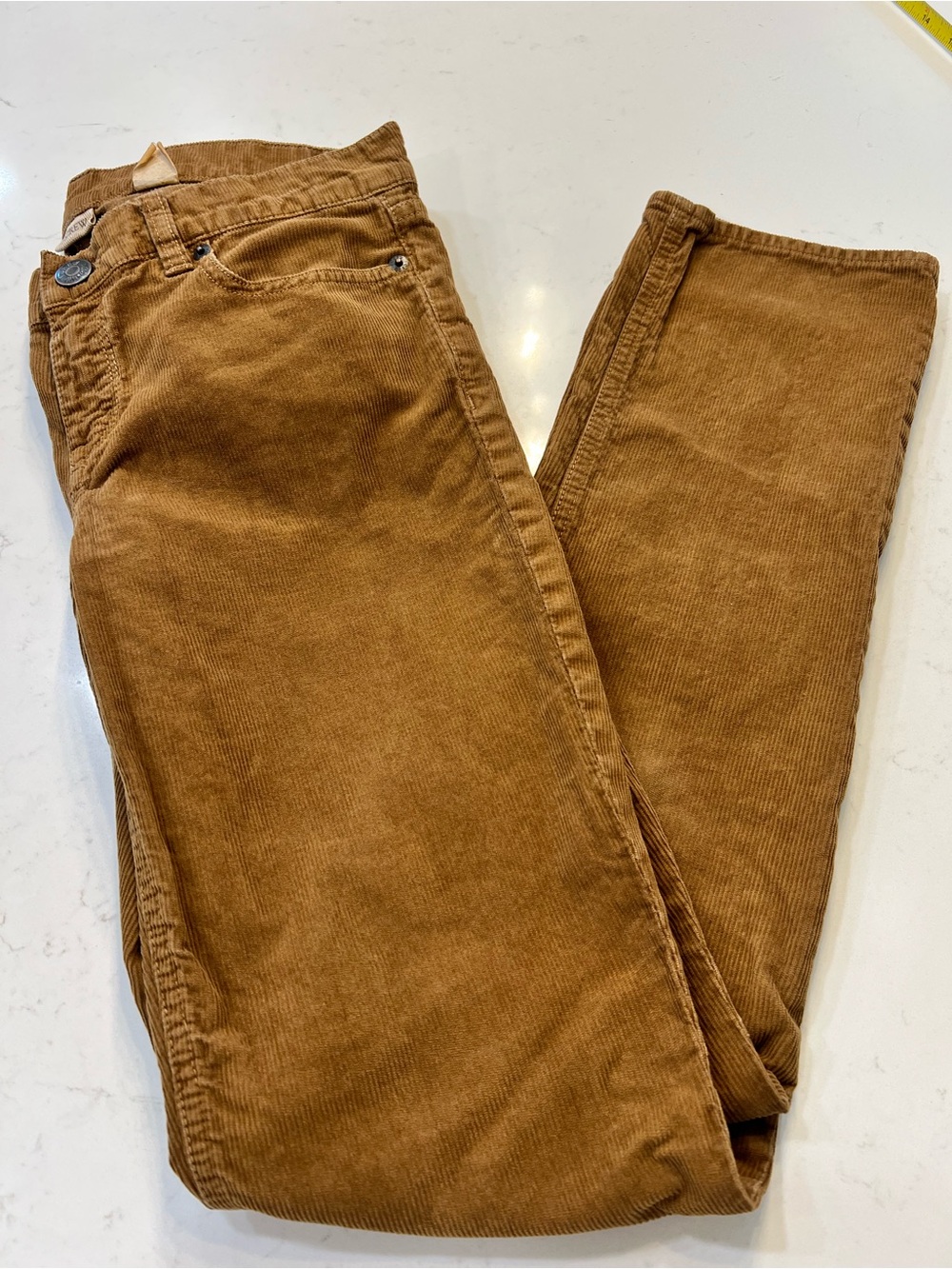 J. Crew City Fit Corduroy Pants in Warm Brown